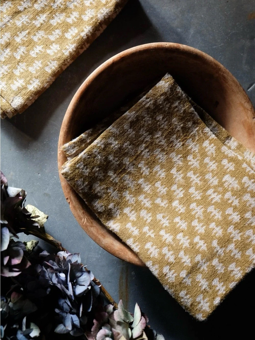 New🌟Terrain -Boti Mustard TABLE LINENS -Napkins